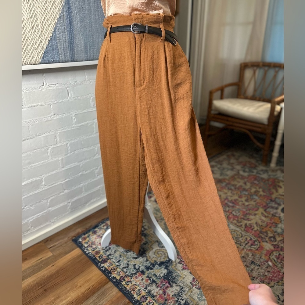 A New Day Brown Paperbag Waist Pants - Picture 3 of 14